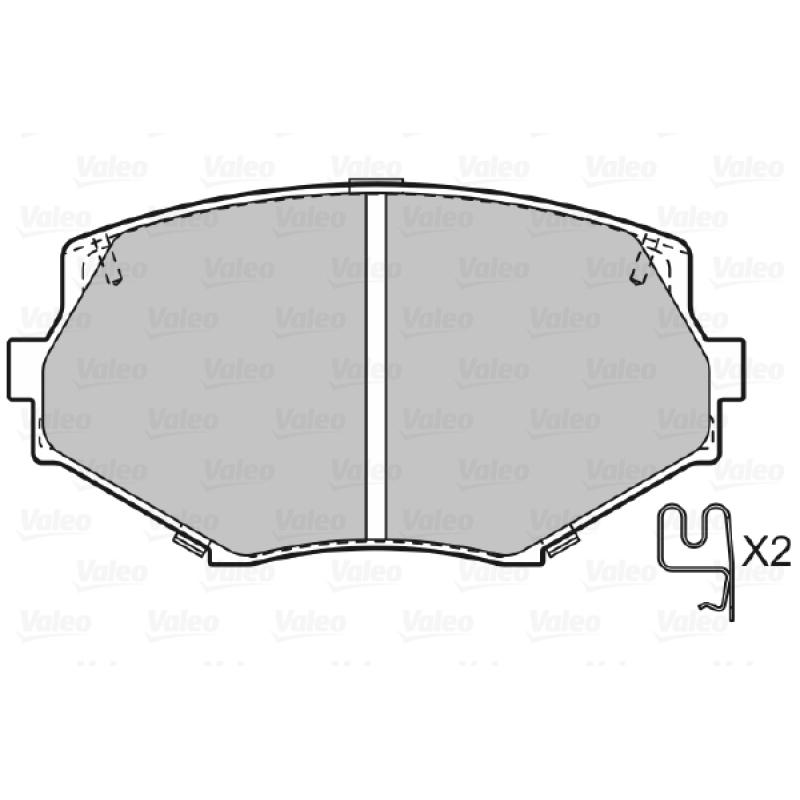 Jeu de 4 plaquettes de frein avant VALEO 598836 - Visuel 1