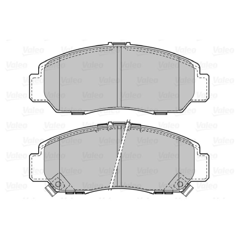 Jeu de 4 plaquettes de frein avant VALEO 598887 - Visuel 1