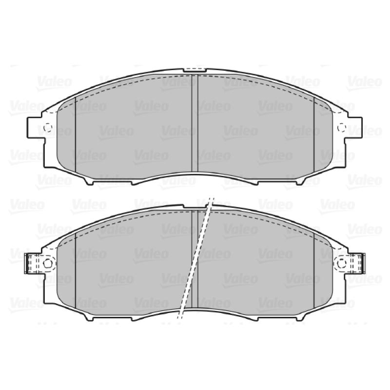 Jeu de 4 plaquettes de frein avant VALEO 598889 - Visuel 1