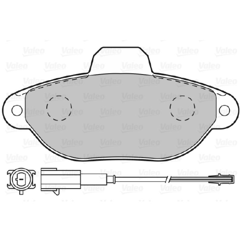 Jeu de 4 plaquettes de frein avant VALEO 598987 - Visuel 1