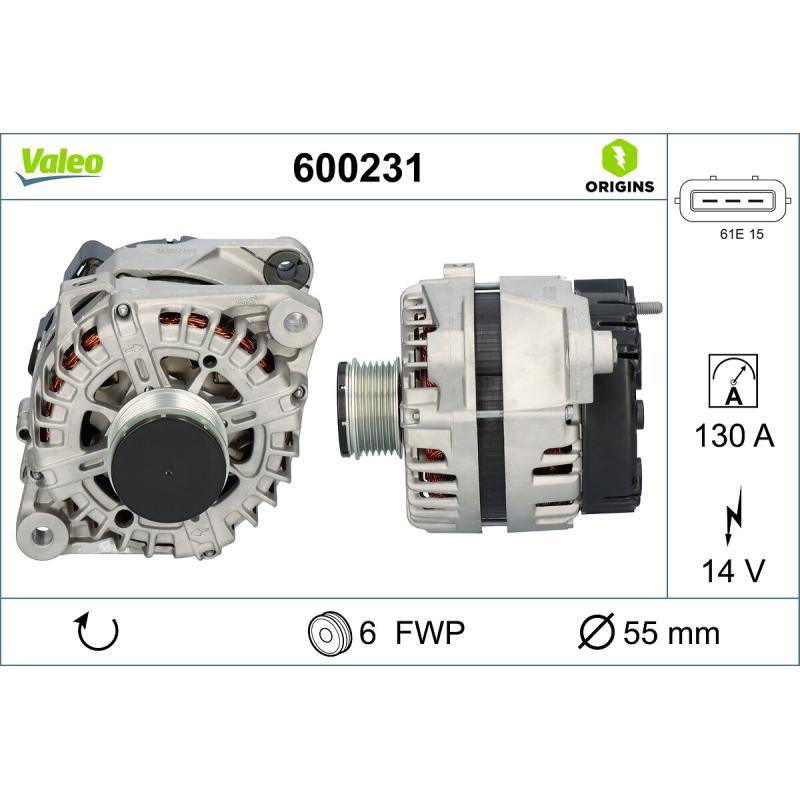 Alternateur VALEO 600231 - Visuel 1