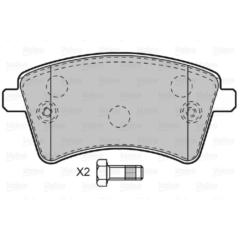 Jeu de 4 plaquettes de frein avant VALEO 601010 - Visuel 1
