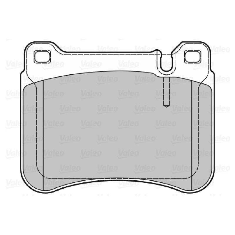 Jeu de 4 plaquettes de frein avant VALEO 601034 - Visuel 1