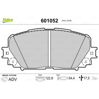 Jeu de 4 plaquettes de frein avant VALEO OEM 446552310