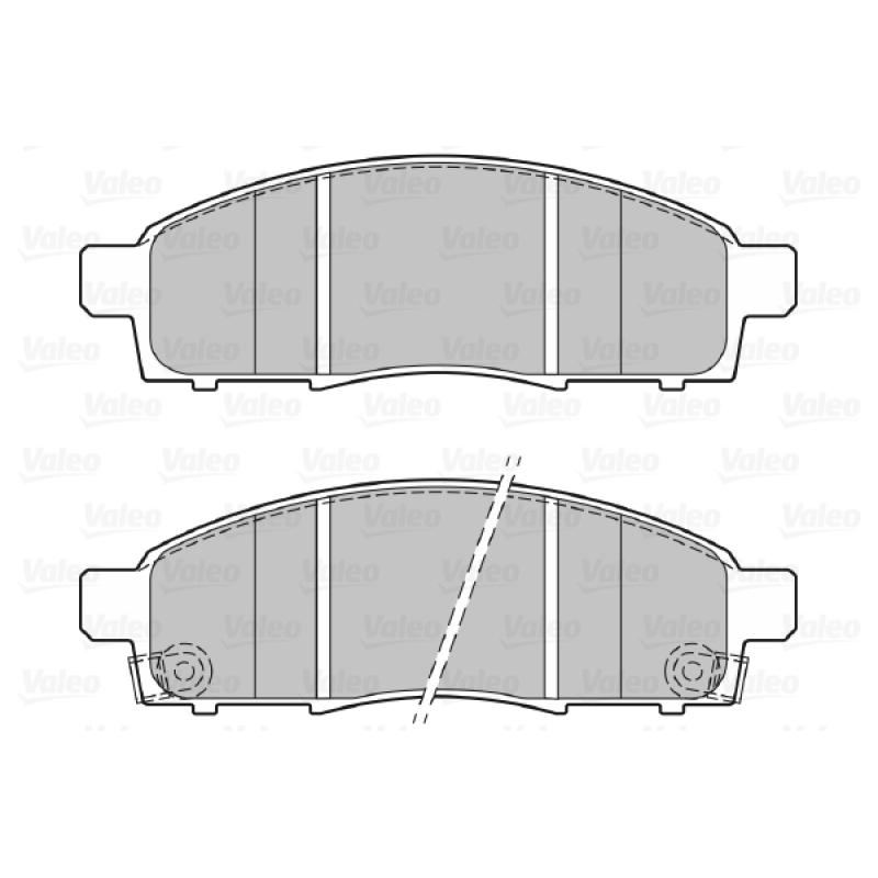 Jeu de 4 plaquettes de frein avant VALEO 601125 - Visuel 1