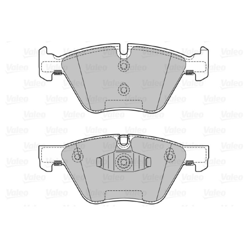 Jeu de 4 plaquettes de frein avant VALEO 601126 - Visuel 1