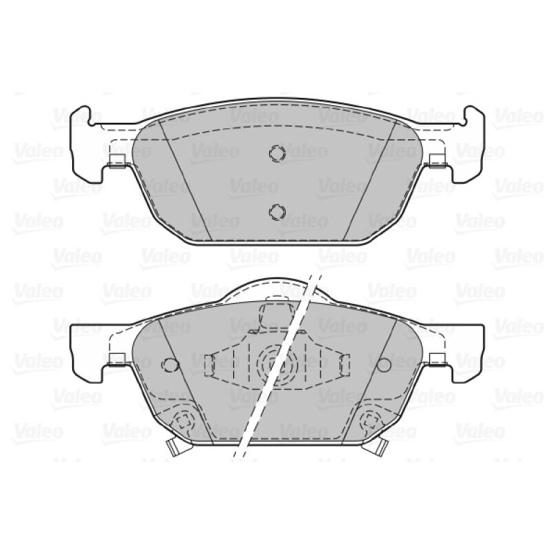 Jeu de 4 plaquettes de frein avant VALEO 601149 - Visuel 1