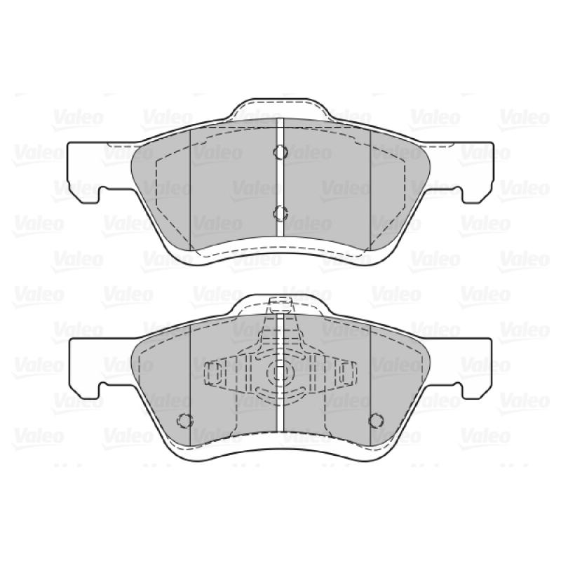 Jeu de 4 plaquettes de frein avant VALEO 601295 - Visuel 1