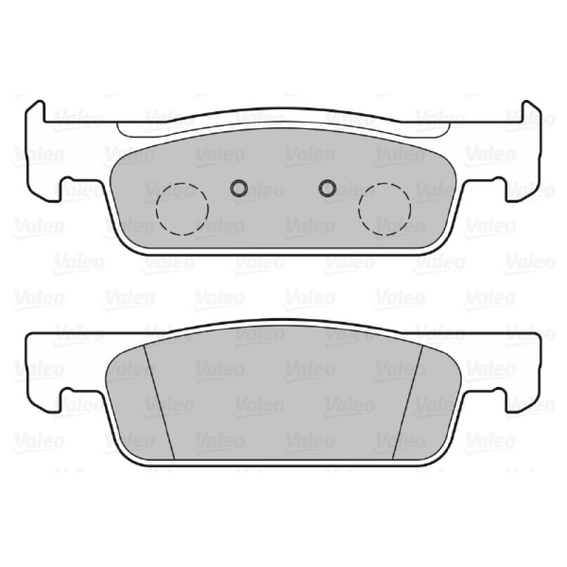 Jeu de 4 plaquettes de frein avant VALEO 601345 - Visuel 1
