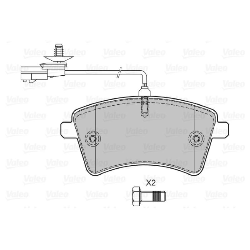 Jeu de 4 plaquettes de frein avant VALEO 601354 - Visuel 1