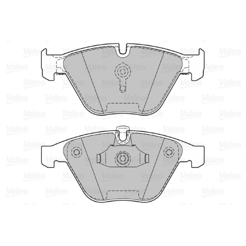 Jeu de 4 plaquettes de frein avant VALEO 601357 - Visuel 1
