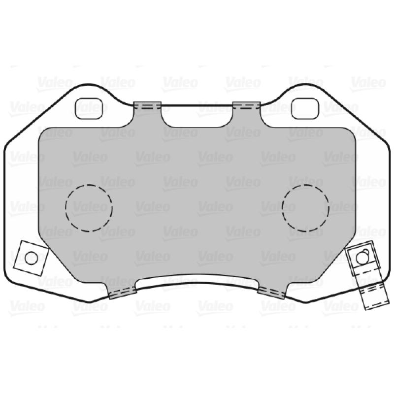 Jeu de 4 plaquettes de frein avant VALEO 601372 - Visuel 1