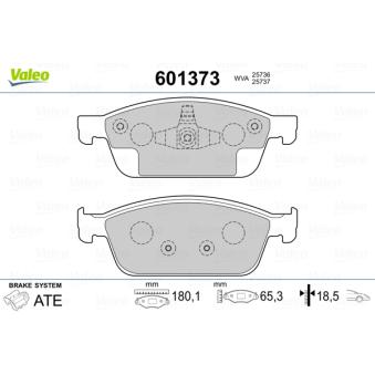 Jeu de 4 plaquettes de frein avant VALEO OEM KTKV6C2K021AA