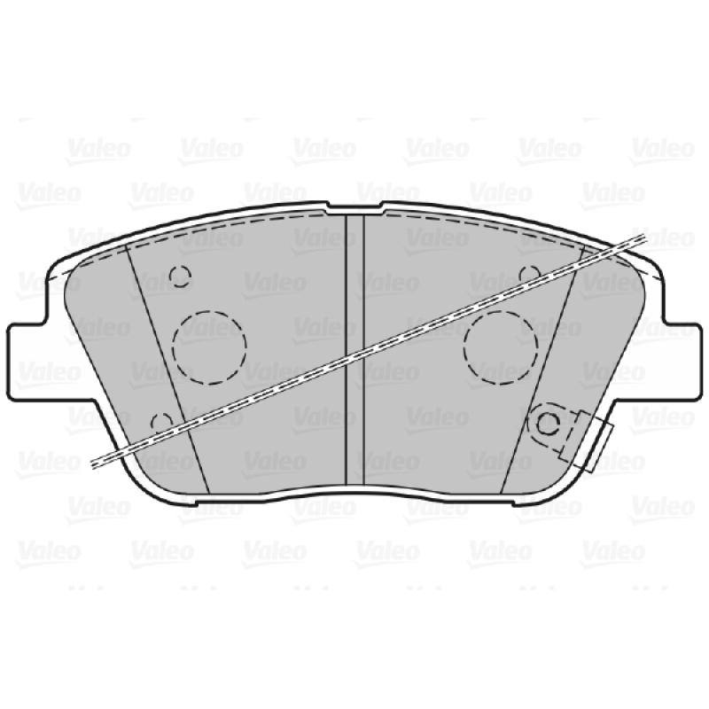 Jeu de 4 plaquettes de frein avant VALEO 601374 - Visuel 1