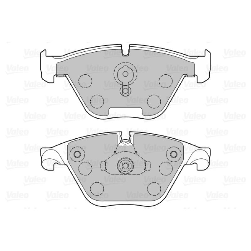Jeu de 4 plaquettes de frein avant VALEO 601382 - Visuel 1
