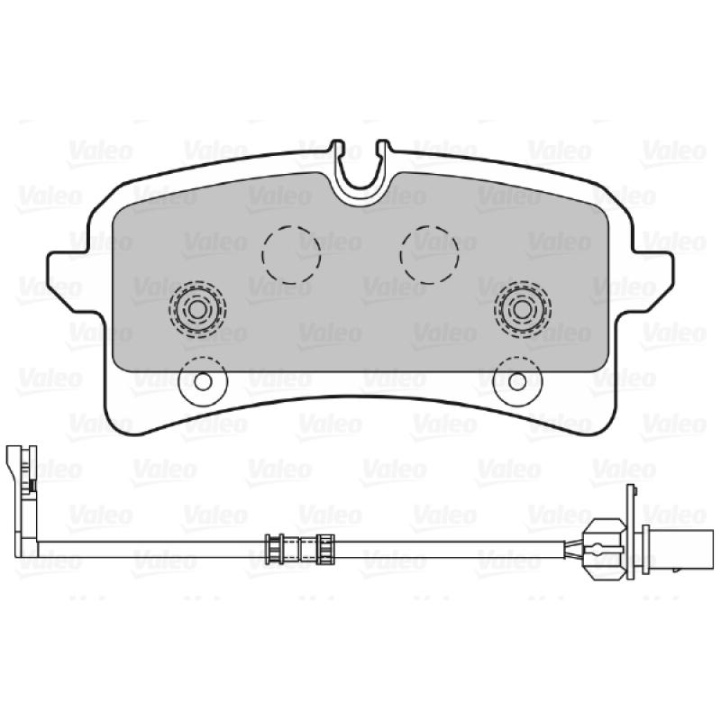 Jeu de 4 plaquettes de frein arrière VALEO 601393 - Visuel 1