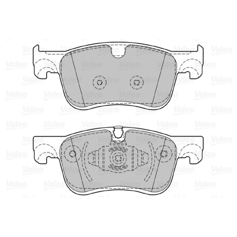 Jeu de 4 plaquettes de frein avant VALEO 601410 - Visuel 1