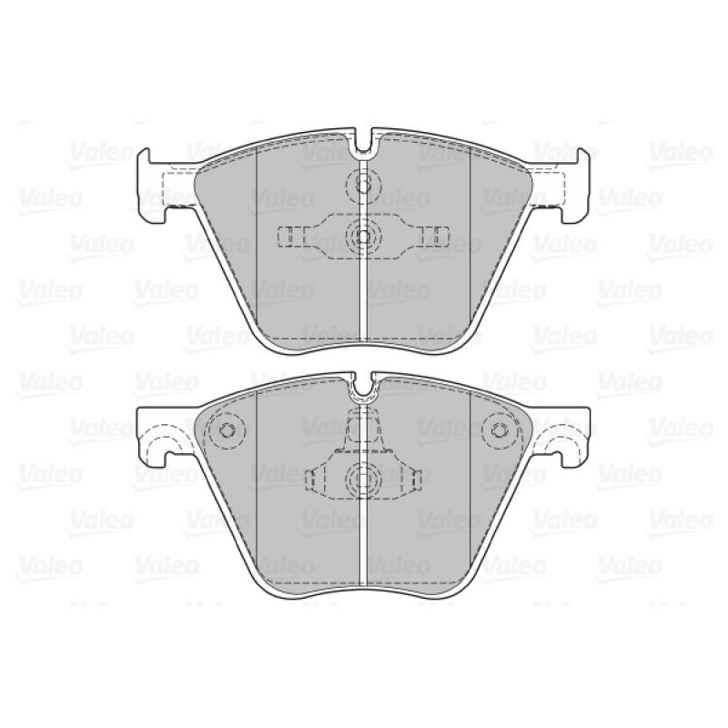 Jeu de 4 plaquettes de frein avant VALEO 601413 - Visuel 1
