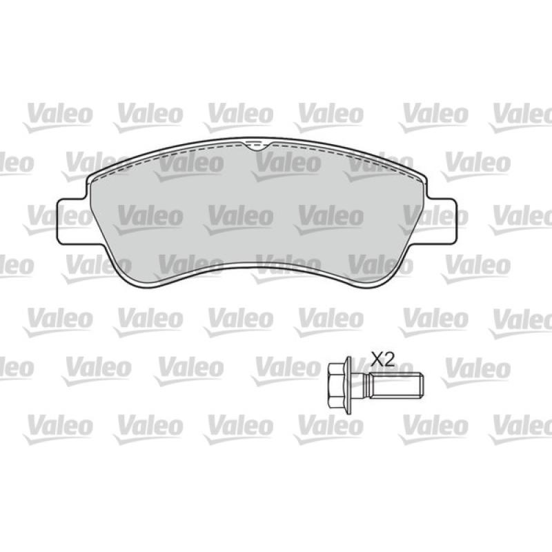 Jeu de 4 plaquettes de frein avant VALEO 601464 - Visuel 1