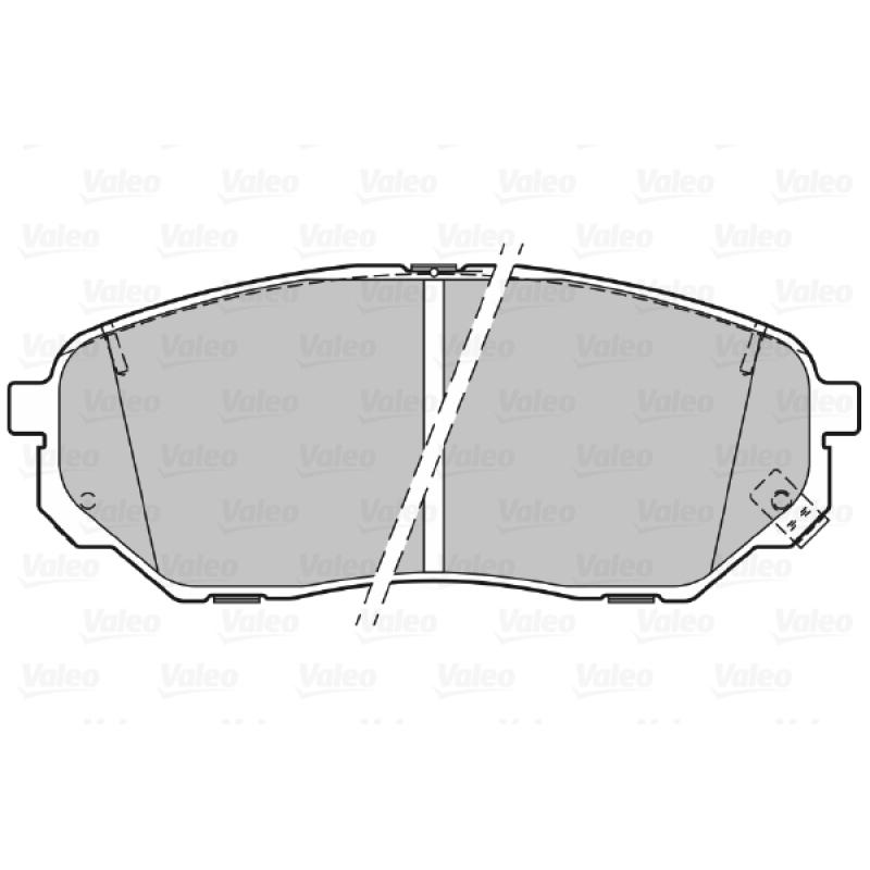 Jeu de 4 plaquettes de frein avant VALEO 601495 - Visuel 1