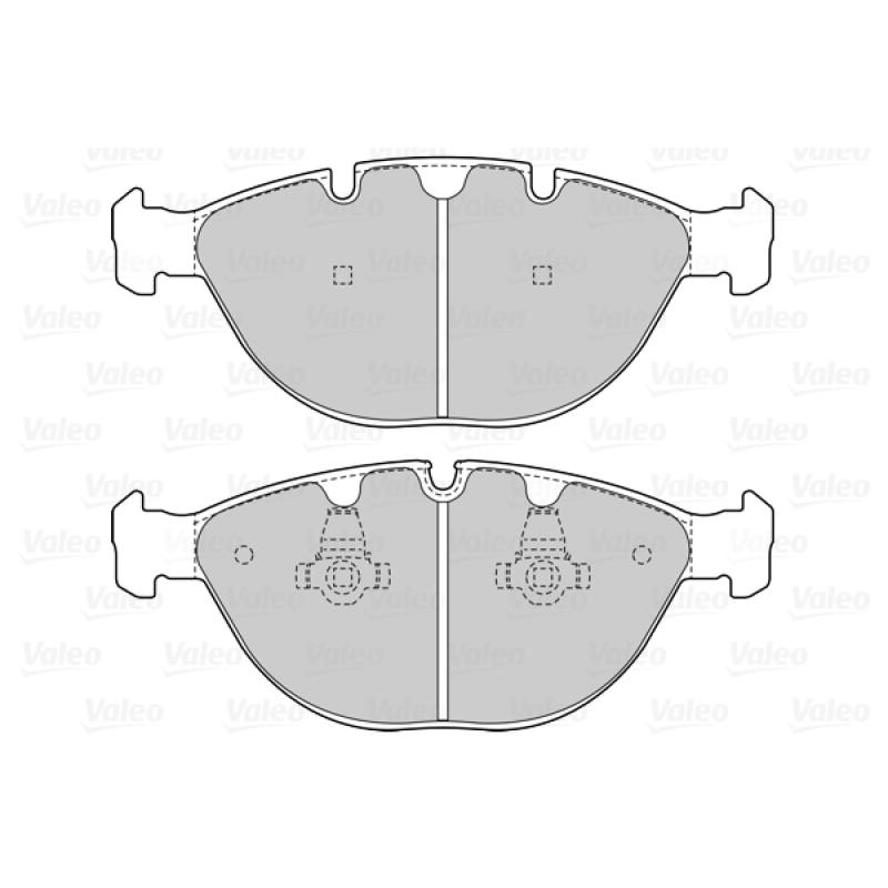 Jeu de 4 plaquettes de frein avant VALEO 601524 - Visuel 1