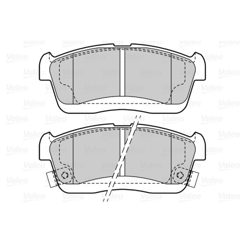 Jeu de 4 plaquettes de frein avant VALEO 601525 - Visuel 1
