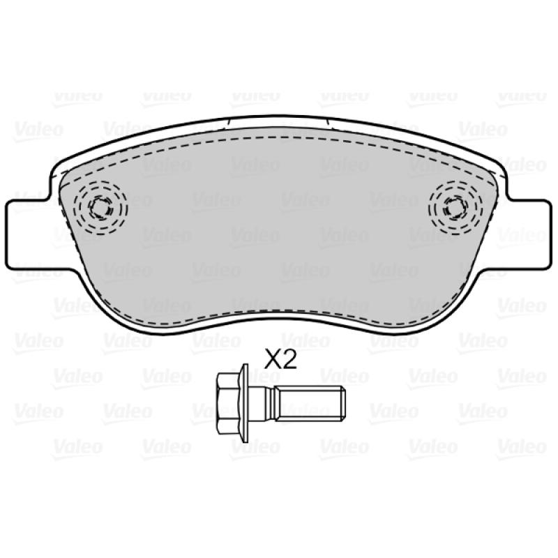 Jeu de 4 plaquettes de frein avant VALEO 601531 - Visuel 1