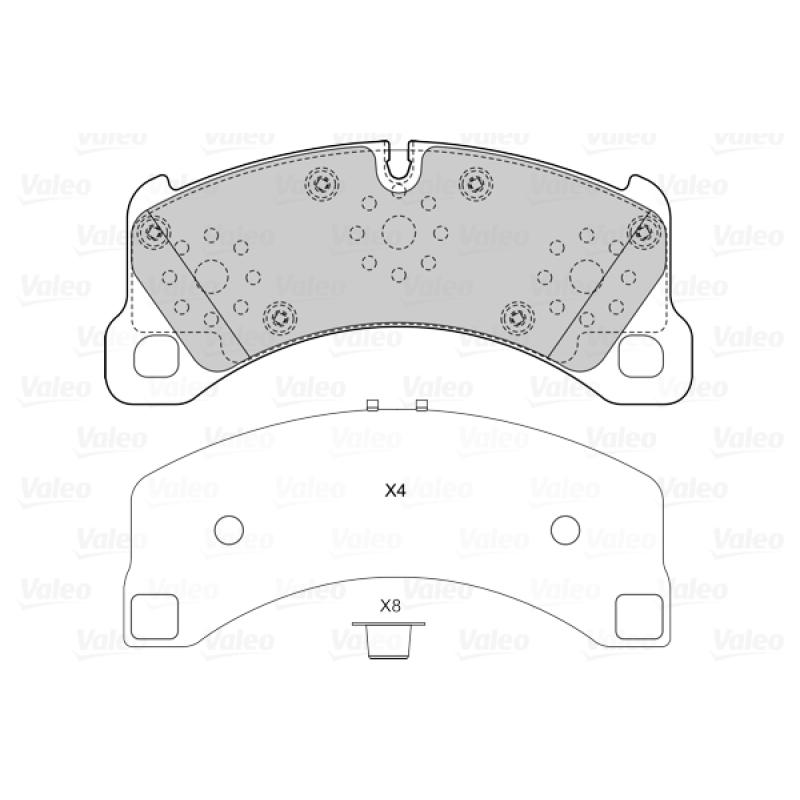 Jeu de 4 plaquettes de frein avant VALEO 601539 - Visuel 1