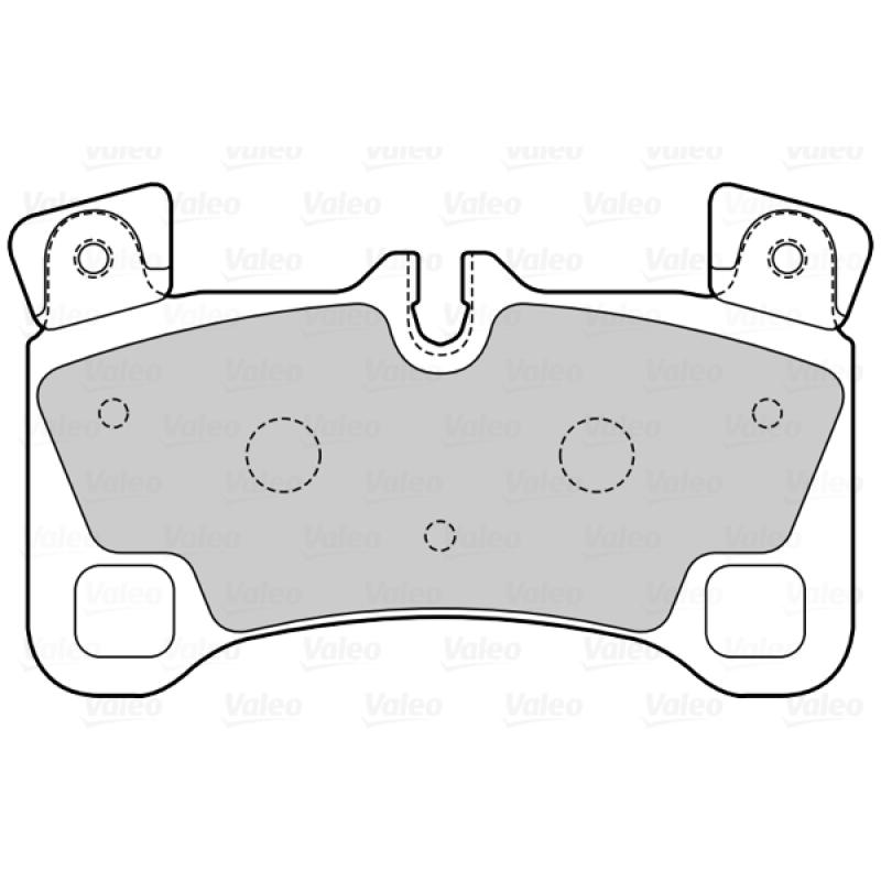 Jeu de 4 plaquettes de frein arrière VALEO 601560 - Visuel 1