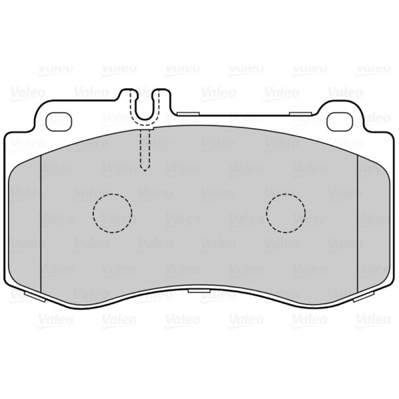 Jeu de 4 plaquettes de frein avant VALEO 601564 - Visuel 1