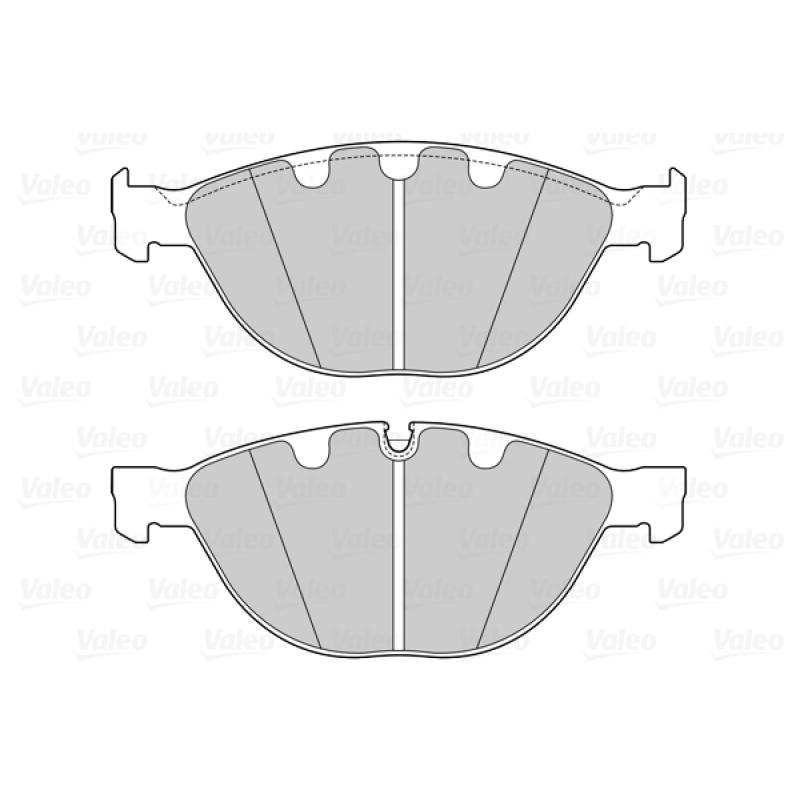 Jeu de 4 plaquettes de frein avant VALEO 601565 - Visuel 1