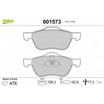 Jeu de 4 plaquettes de frein avant VALEO OEM 410609F525
