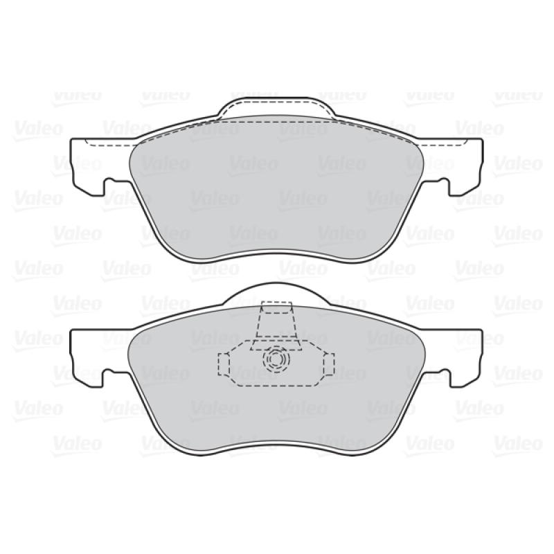 Jeu de 4 plaquettes de frein avant VALEO 601573 - Visuel 1
