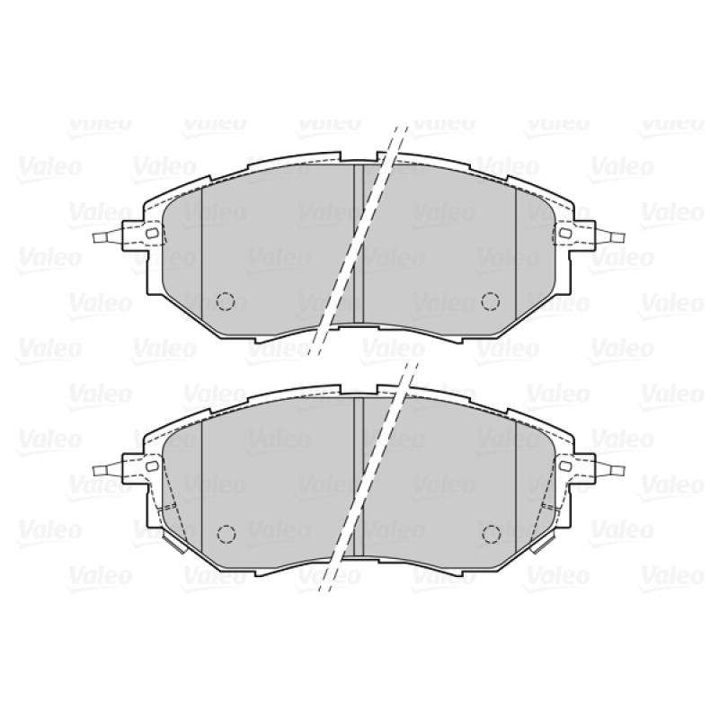 Jeu de 4 plaquettes de frein avant VALEO 601580 - Visuel 1