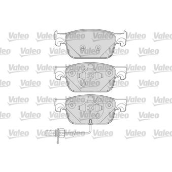 Jeu de 4 plaquettes de frein avant VALEO OEM 8W0698151K