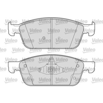 Jeu de 4 plaquettes de frein avant VALEO OEM CV612001MA