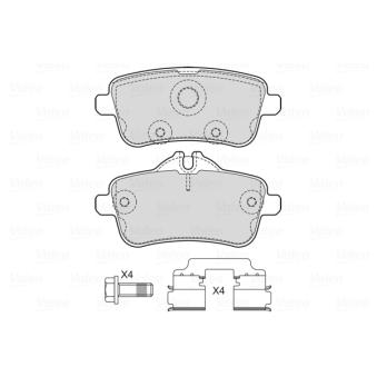 Jeu de 4 plaquettes de frein arrière VALEO OEM 0064204120