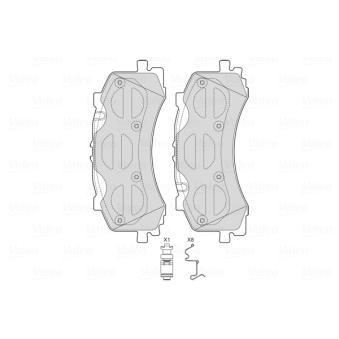 Jeu de 4 plaquettes de frein avant VALEO OEM 4M0698151AL