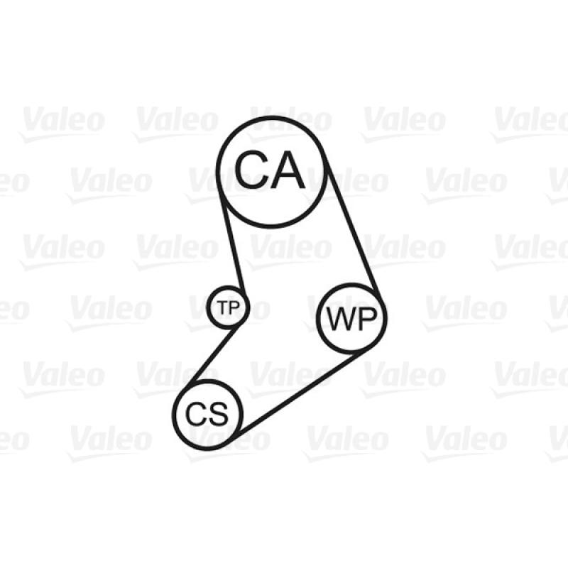 Pompe à eau + kit de courroie de distribution VALEO 614568 - Visuel 1