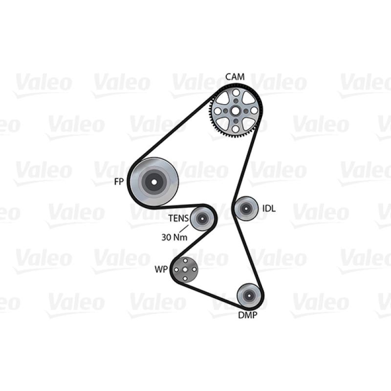 Pompe à eau + kit de courroie de distribution VALEO 614574 - Visuel 1