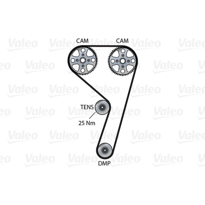 Pompe à eau + kit de courroie de distribution VALEO 614617 - Visuel 1