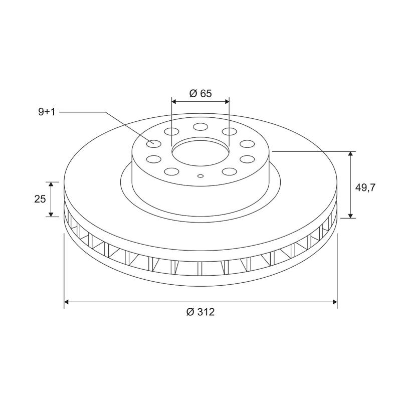 Jeu de 2 disques de frein avant VALEO 672500 - Visuel 1