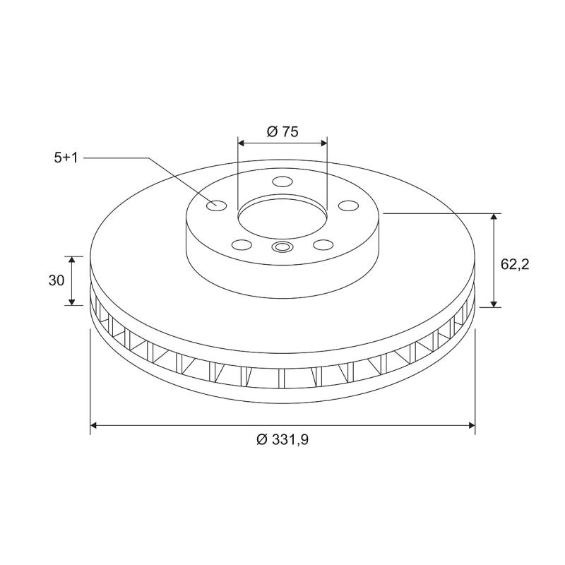 Jeu de 2 disques de frein avant VALEO 672508 - Visuel 1
