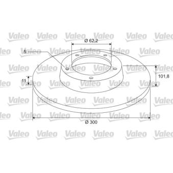 Jeu de 2 disques de frein arrière VALEO OEM 402020005R