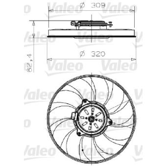 Ventilateur, refroidissement du moteur VALEO [696001]