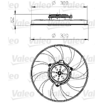 Ventilateur, refroidissement du moteur VALEO [696024]
