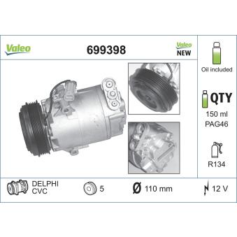 Compresseur, climatisation VALEO OEM R1580052