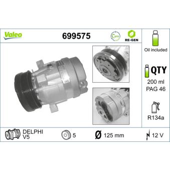 Compresseur, climatisation VALEO 699575