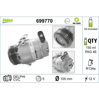Compresseur, climatisation VALEO OEM 24428118