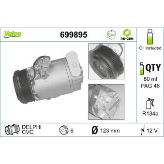 Compresseur, climatisation VALEO OEM 93176877
